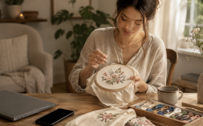 Pourquoi commencer la broderie est-il idéal pour déconnecter des écrans ?